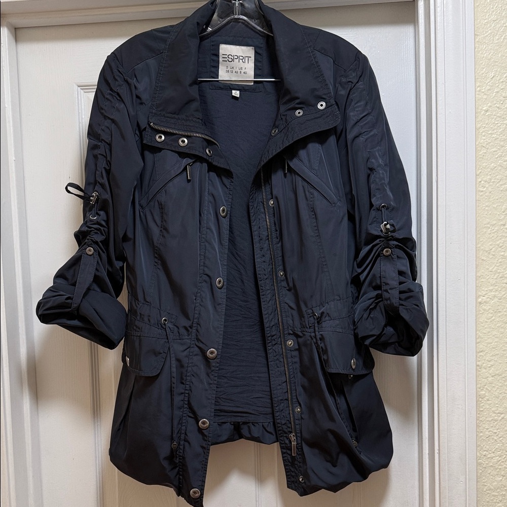 Esprit women’s black utility anorak jacket size 8